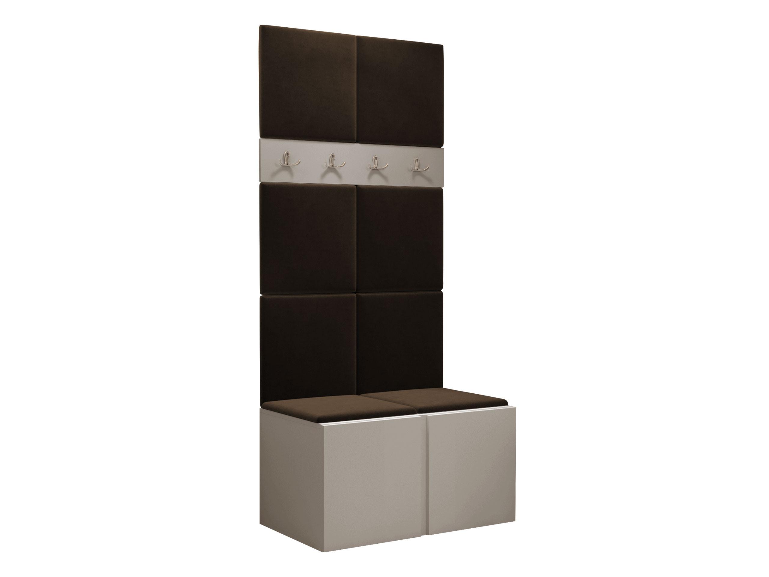 GARDEROBEN-SET Orion IV - Kaschmir/Braun, Holzwerkstoff/Kunststoff (84/186/46cm) - MIRJAN24