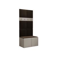 GARDEROBEN-SET Orion IV - Kaschmir/Braun, Holzwerkstoff/Kunststoff (84/186/46cm) - MIRJAN24