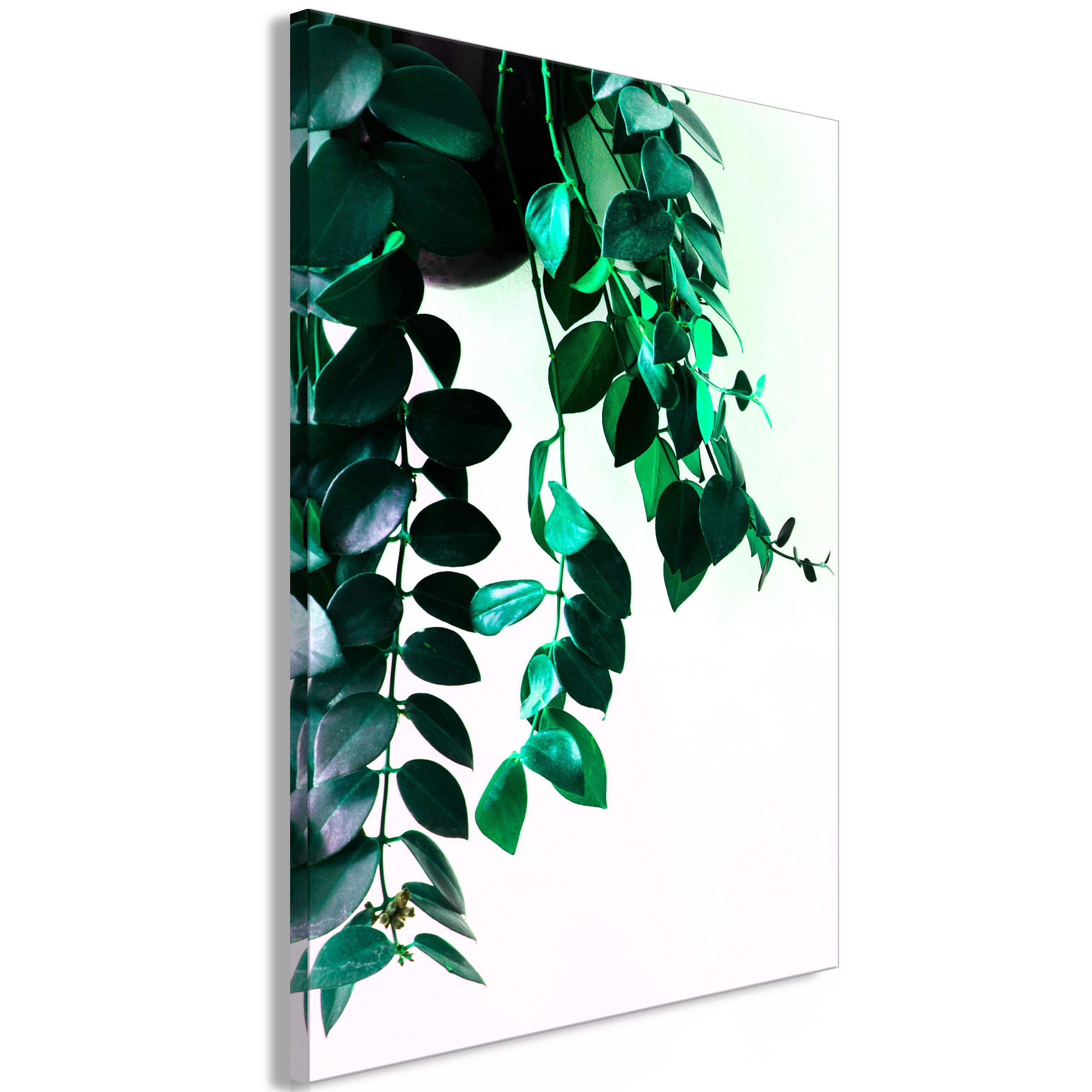 KUNSTDRUCK Grün 60/90 cm - Weiß/Grün, Textil (60/90cm) - KUNSTLOFT