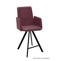 THEKENSTUHL (2er-Set) Deerdre 52x109x60 Schwarz/Marsala - Brombeere/Schwarz, Kunststoff (60/109/52cm) - 58aufmkessel