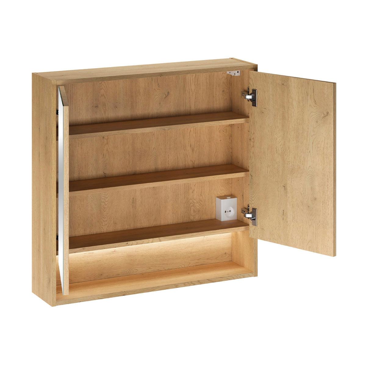 BADMÖBEL 80cm Edmé 2er-Set Holz - Braun, Holzwerkstoff (80/52.2/46cm) - Petits-meubles