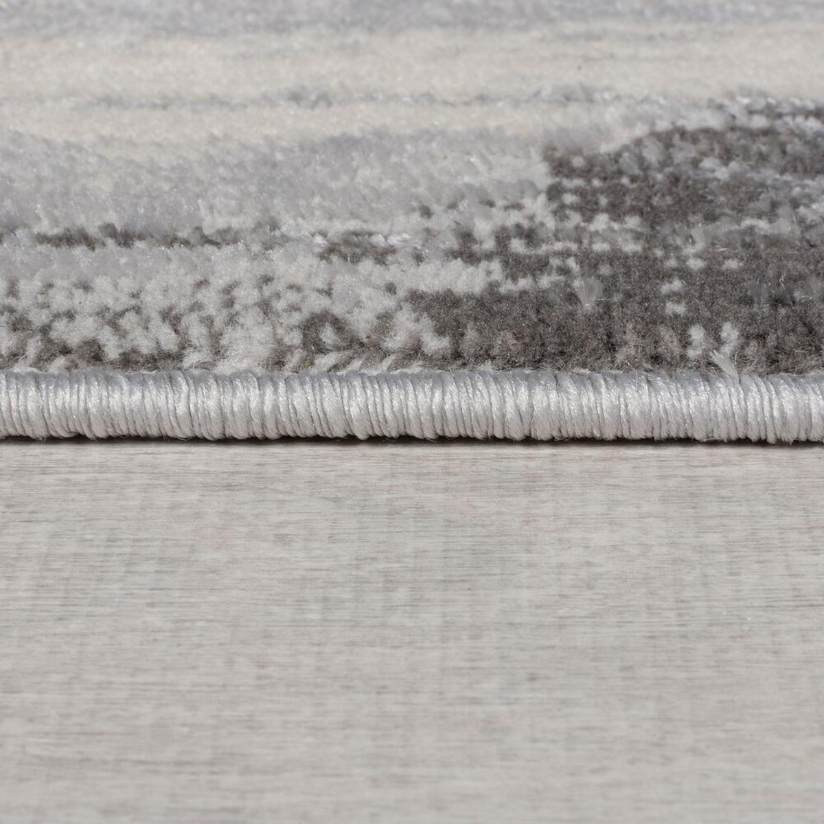 TEPPICH ZENNOR, abstrakt, Silber, 80 x 150 cm - Silberfarben, Textil (80/150cm) - KADIMA DESIGN