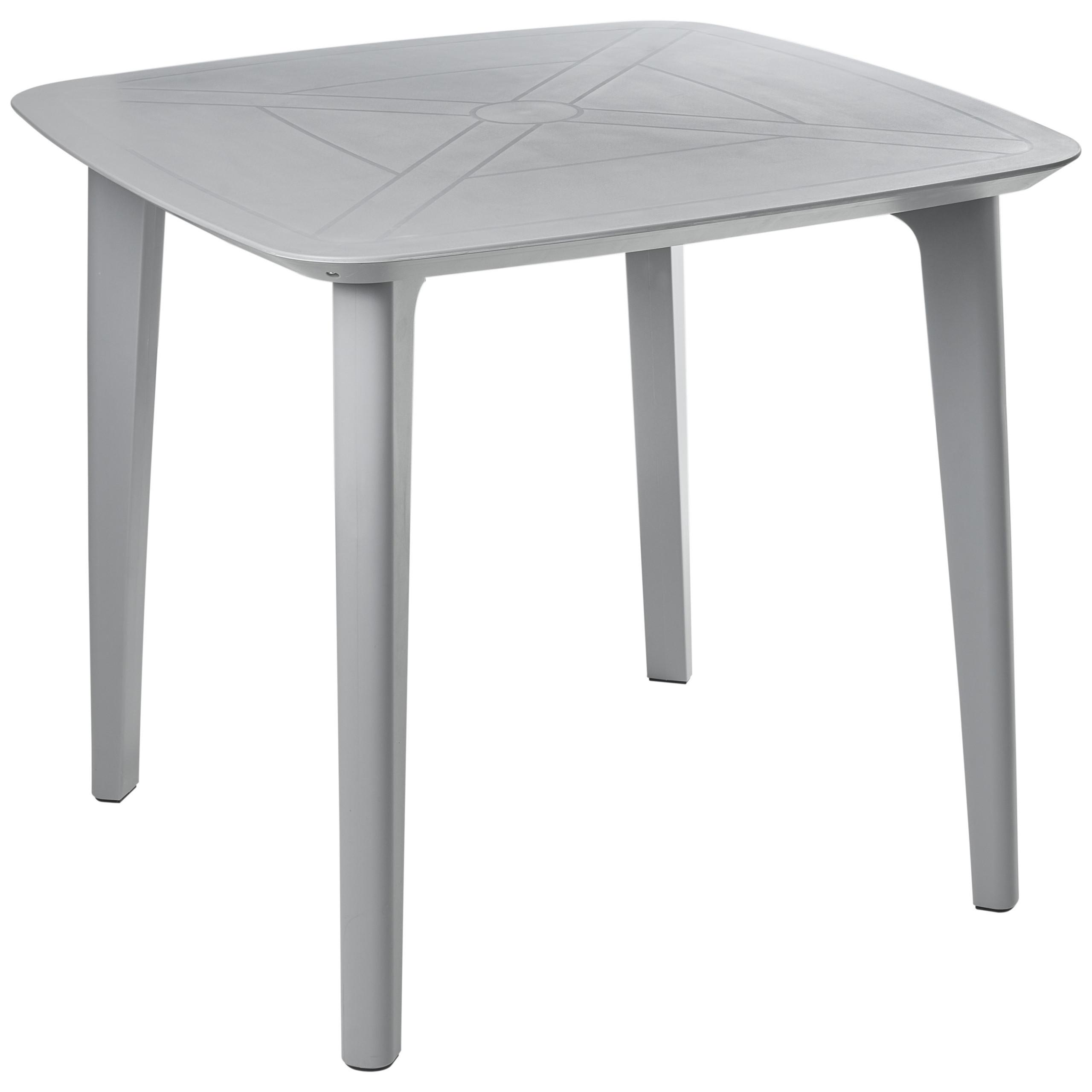GARTENTISCH 86/86 cm Grau Sorico - Grau, Kunststoff (86/86/77cm) - Beliani