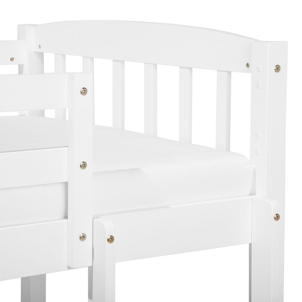 HOCHBETT Weiß 90-200 cm Revin - Weiß, Holz (90/200cm) - Beliani
