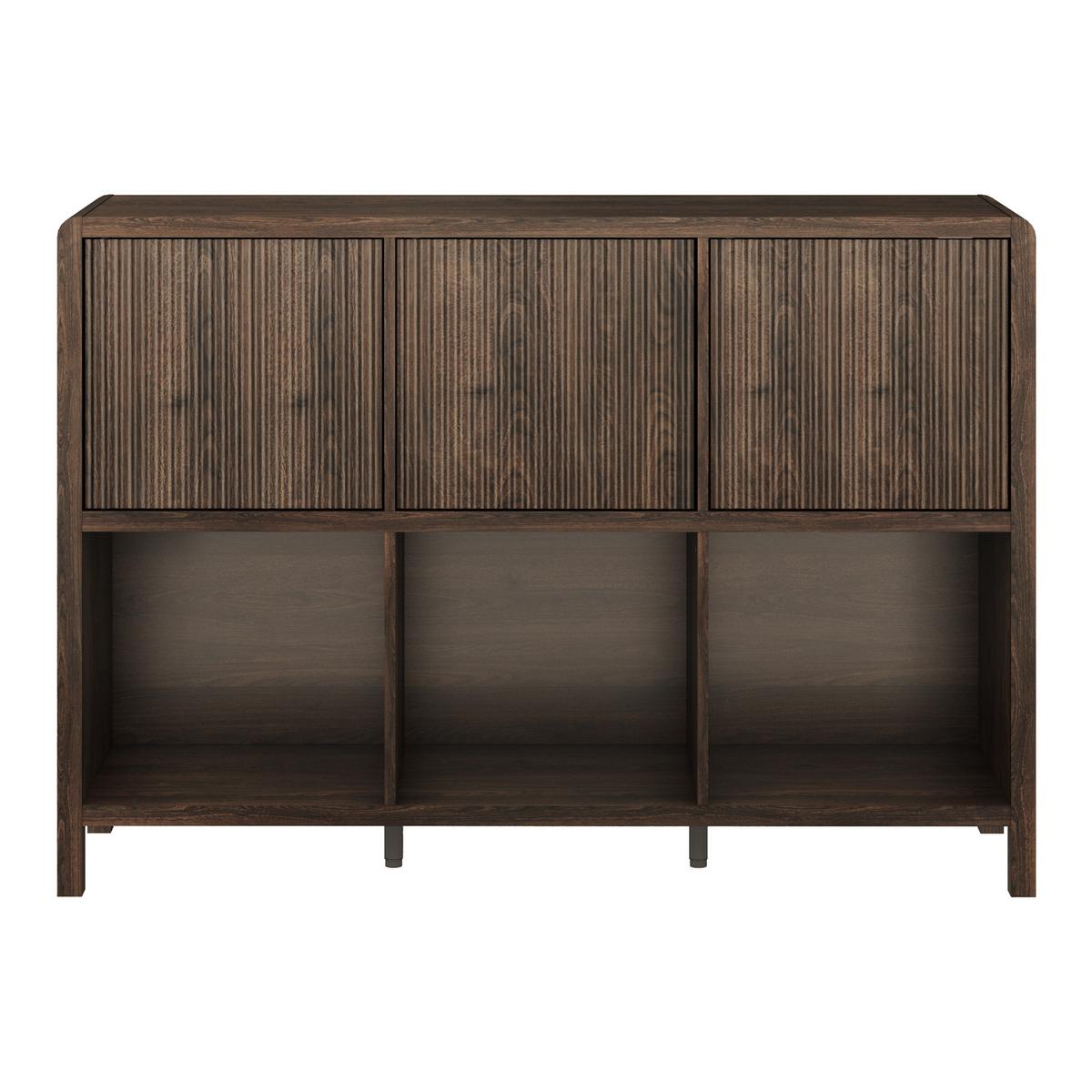 SIDEBOARD Lukkodso - Walnussfarben, Holzwerkstoff (110/76.5/30cm) - [en.casa]