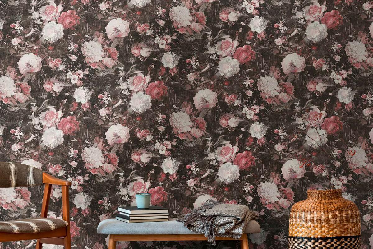 VLIESTAPETE Bunt 53/1005 cm - Schwarz, Textil (53/1cm) - KUNSTLOFT