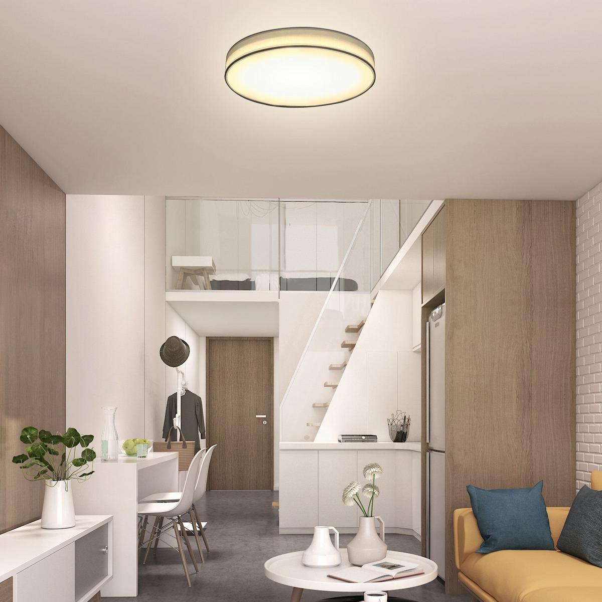 LED-DECKENLEUCHTE Alvira 30/30/6 cm - Weiß, Textil (30/30/6cm) - Nettlife