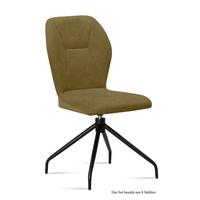 ESSZIMMERSTUHL drehbar (8er-Set) Dorene 51x92x60 Schwarz/Olivgrün - Schwarz/Olivgrün, Kunststoff (60/92/51cm) - 58aufmkessel