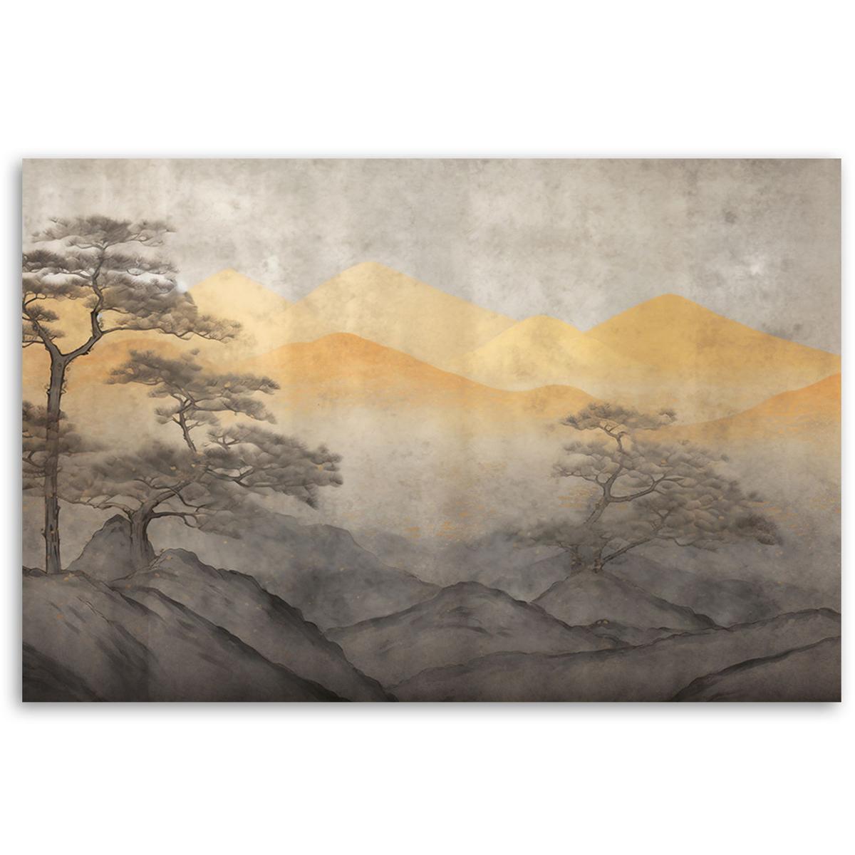 KUNSTDRUCK Gelb 90/60 cm - Gelb, Textil (90/60cm) - KUNSTLOFT