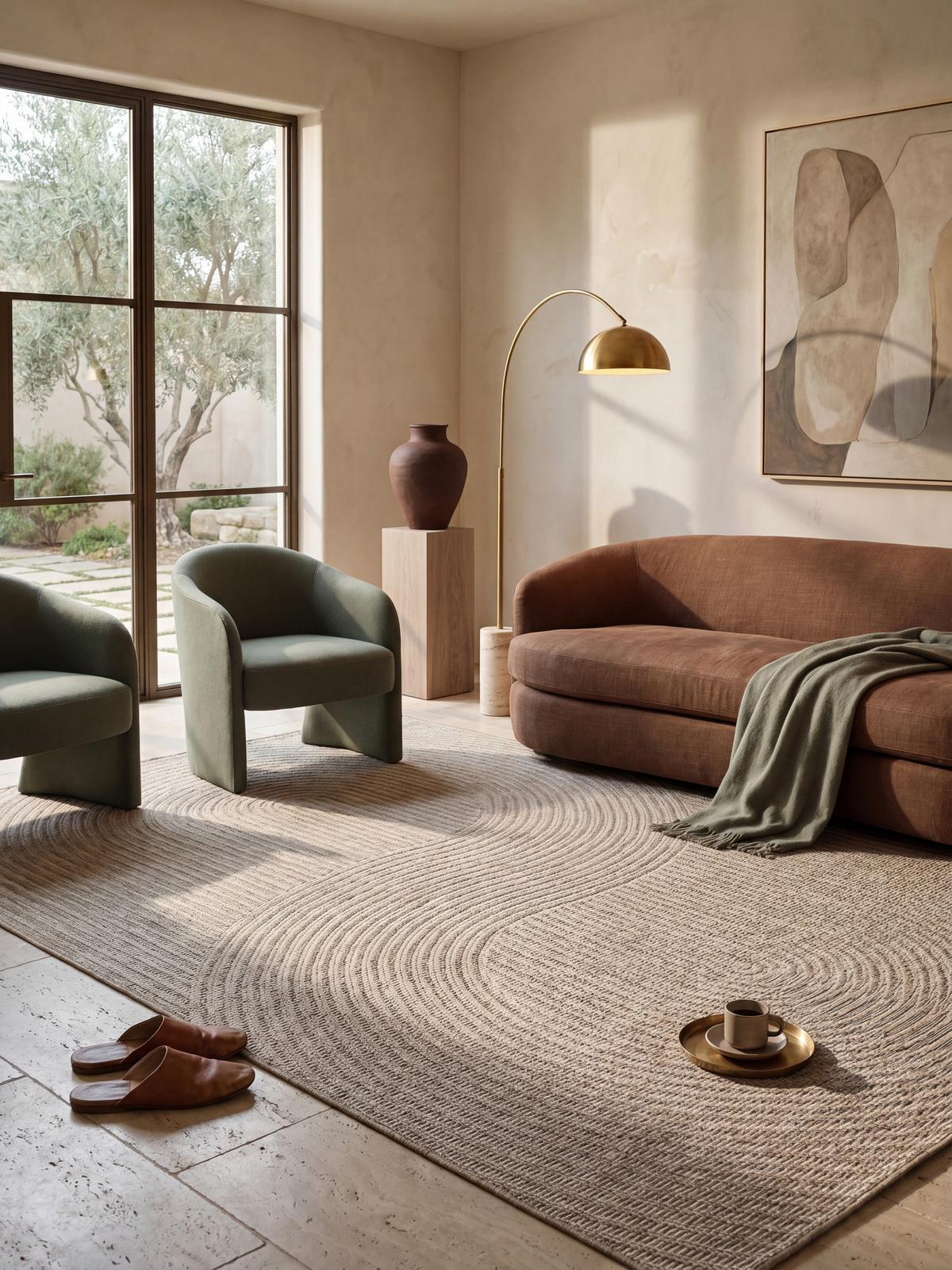 FLACHWEBTEPPICH Geometrisch BORNO Polypropylen Beige 200 x 280 cm - Beige, Textil (200/280cm) - KADIMA DESIGN