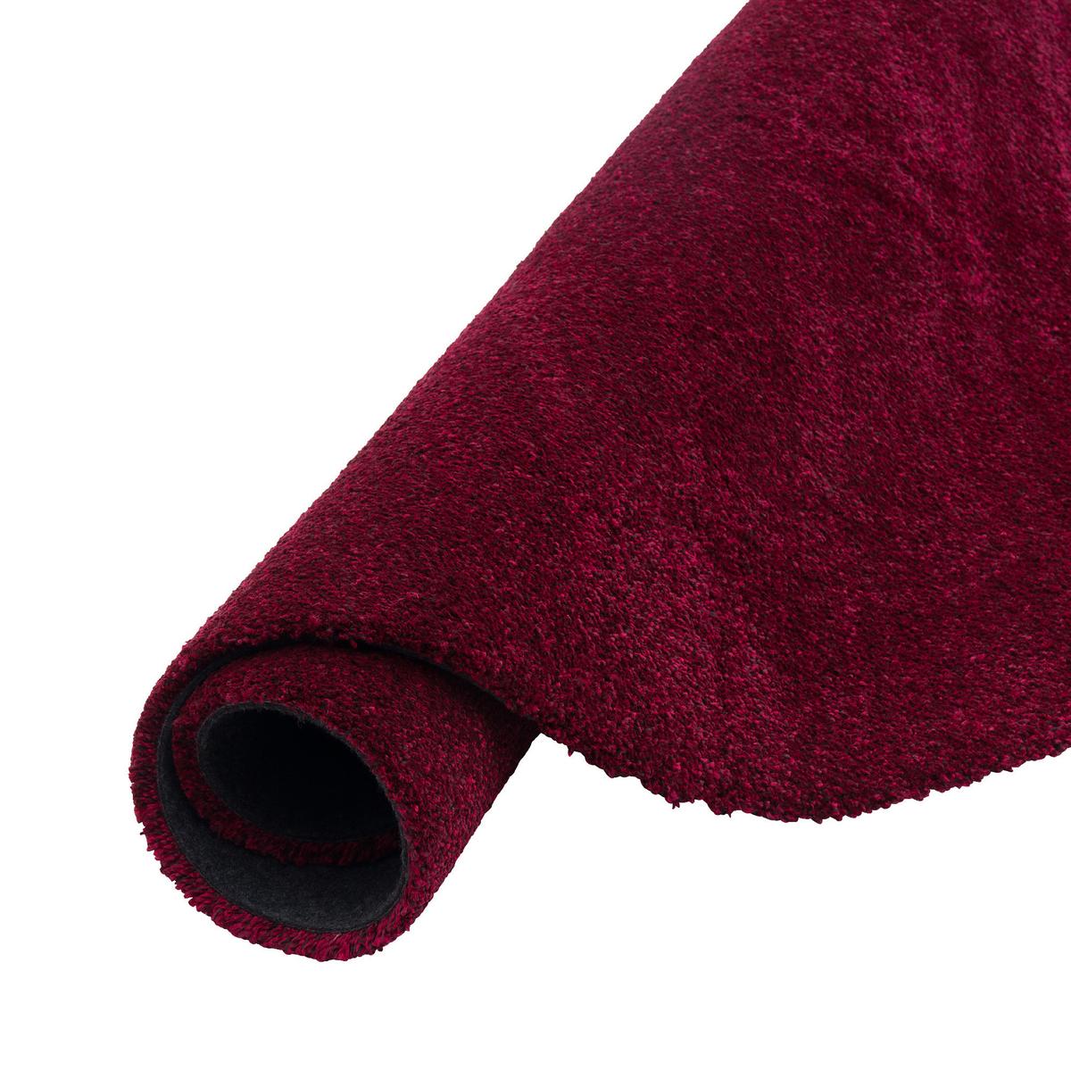 SUPER SOFT HOCHFLORTEPPICH LIVORNO RUND - Weinrot, Textil (133/133cm) - Snapstyle