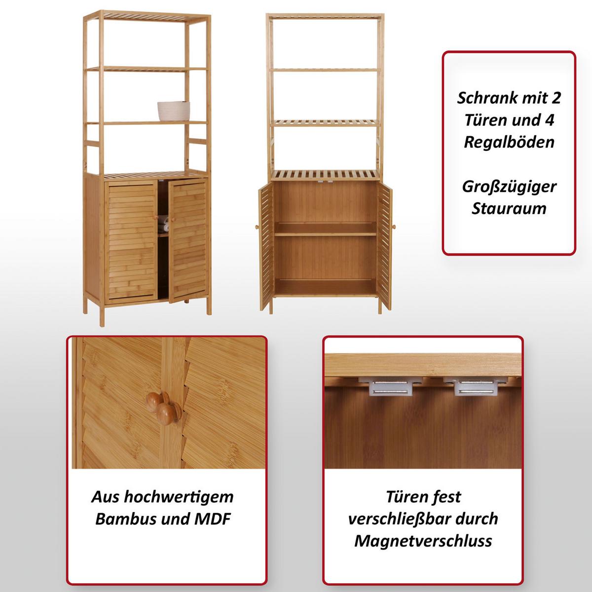 HOCHSCHRANK Braun - Braun, Holz (64/168/33cm) - MCW