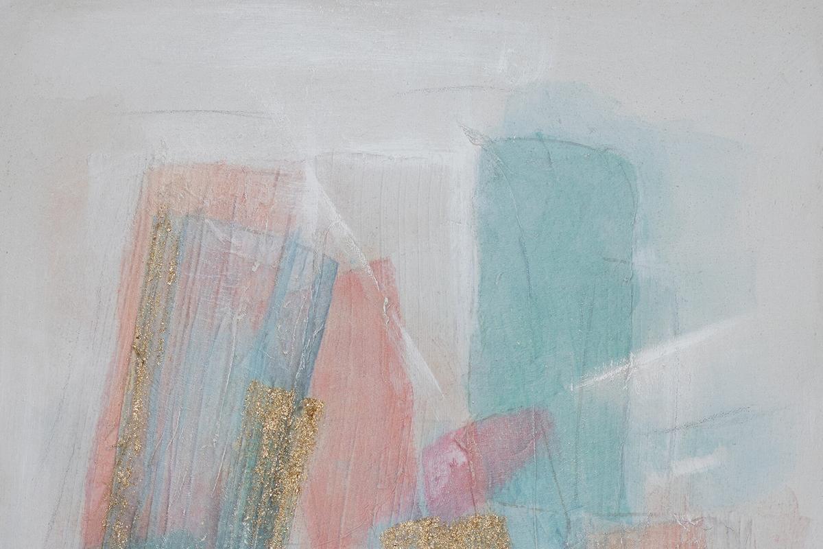 ACRYLBILD HANDGEMALT 75/100 cm - Beige/Weiß, Holz/Textil (75/100cm) - KUNSTLOFT