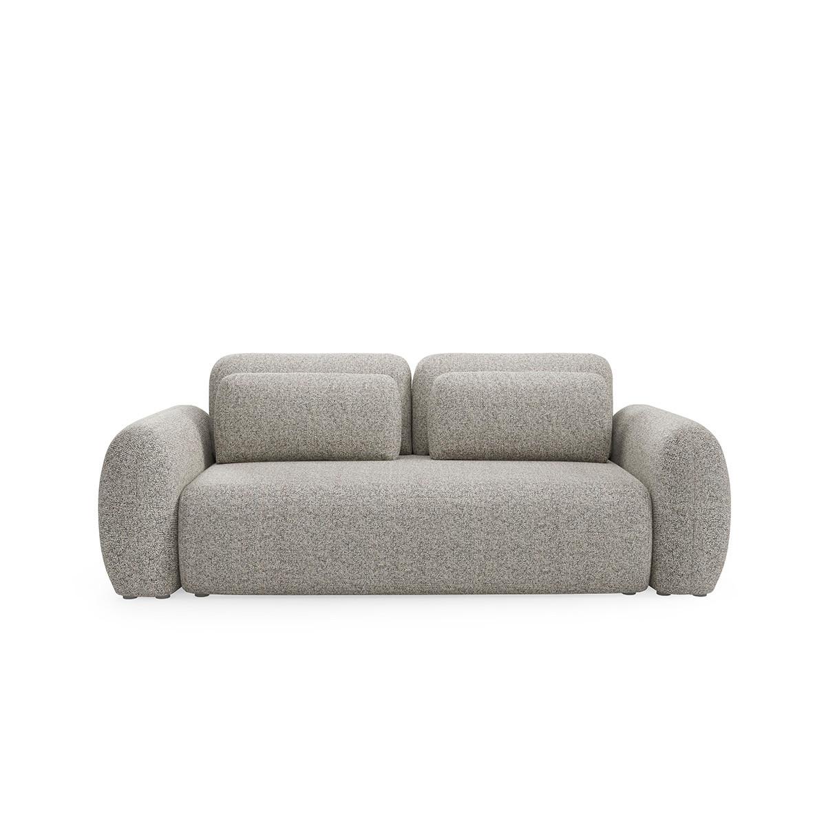 SOFA Carmela 3 Sitzplätze Hellgrau - Grau, Holz (266/95/121cm) - Petits-meubles