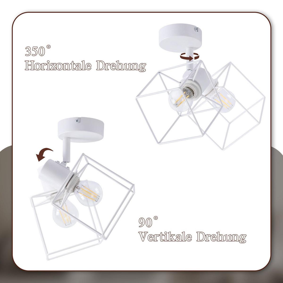 DECKENSTRAHLER Fürth 1-flammig 10/10/15 cm - Weiß, Metall (10/10/15cm) - Nettlife