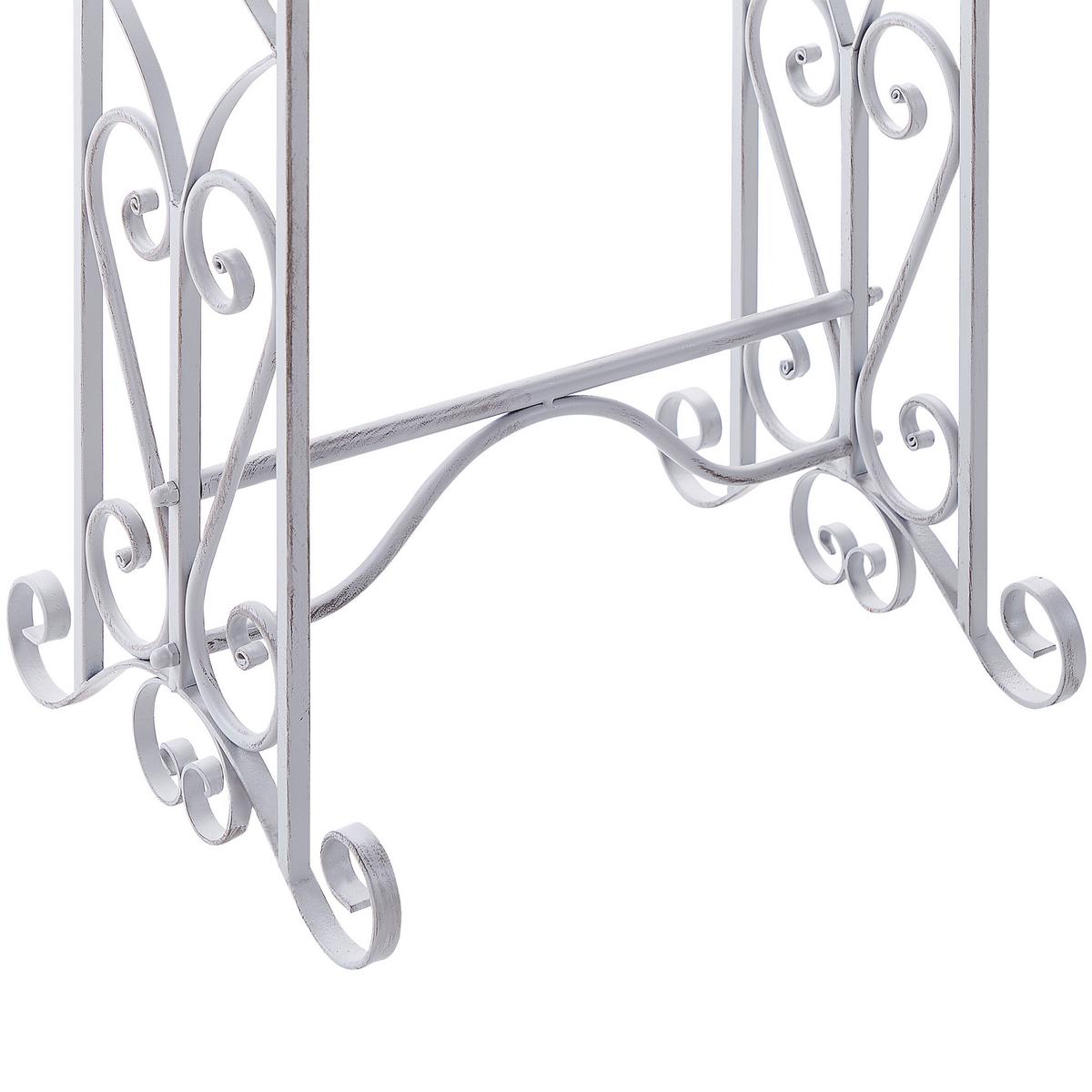 HANDTUCHSTÄNDER Antik Optik grau 45 x 90 cm Chillan - Grau, Metall (27/90/34cm) - Beliani