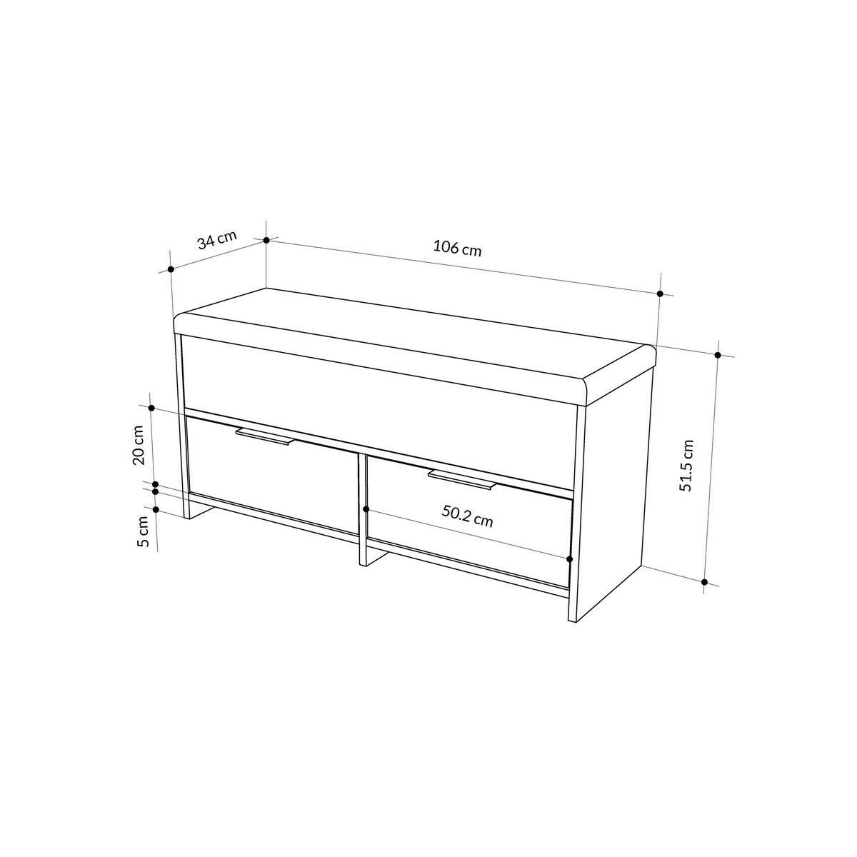SCHUHAUFBEWAHRUNG B106 cm – COVE - Apfelbaumfarben, Holzwerkstoff (106/51.5/34cm) - Calicosy