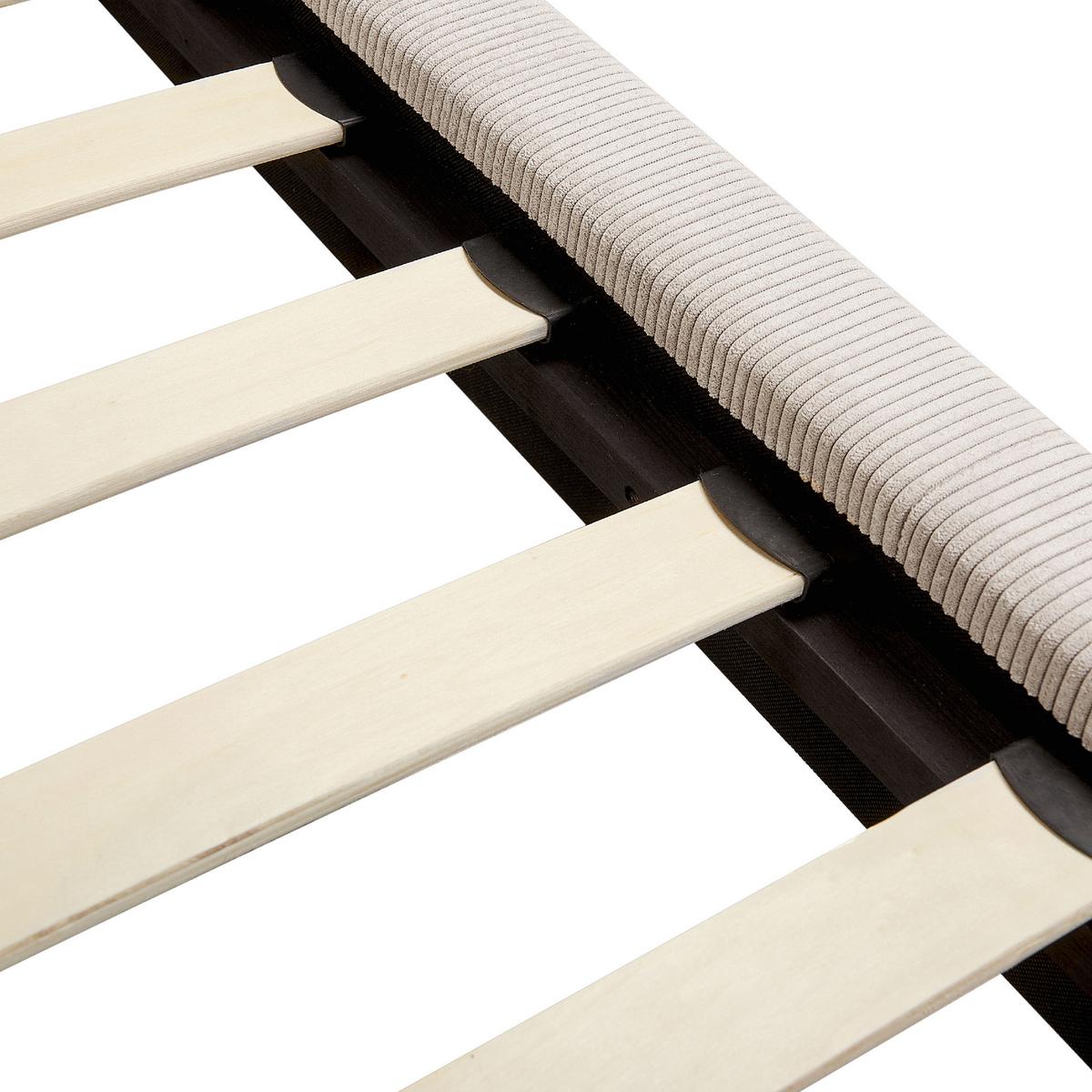 POLSTERBETT 140/200cm Helles Beige Melle - Beige, Naturmaterialien/Textil (140/200cm) - Beliani