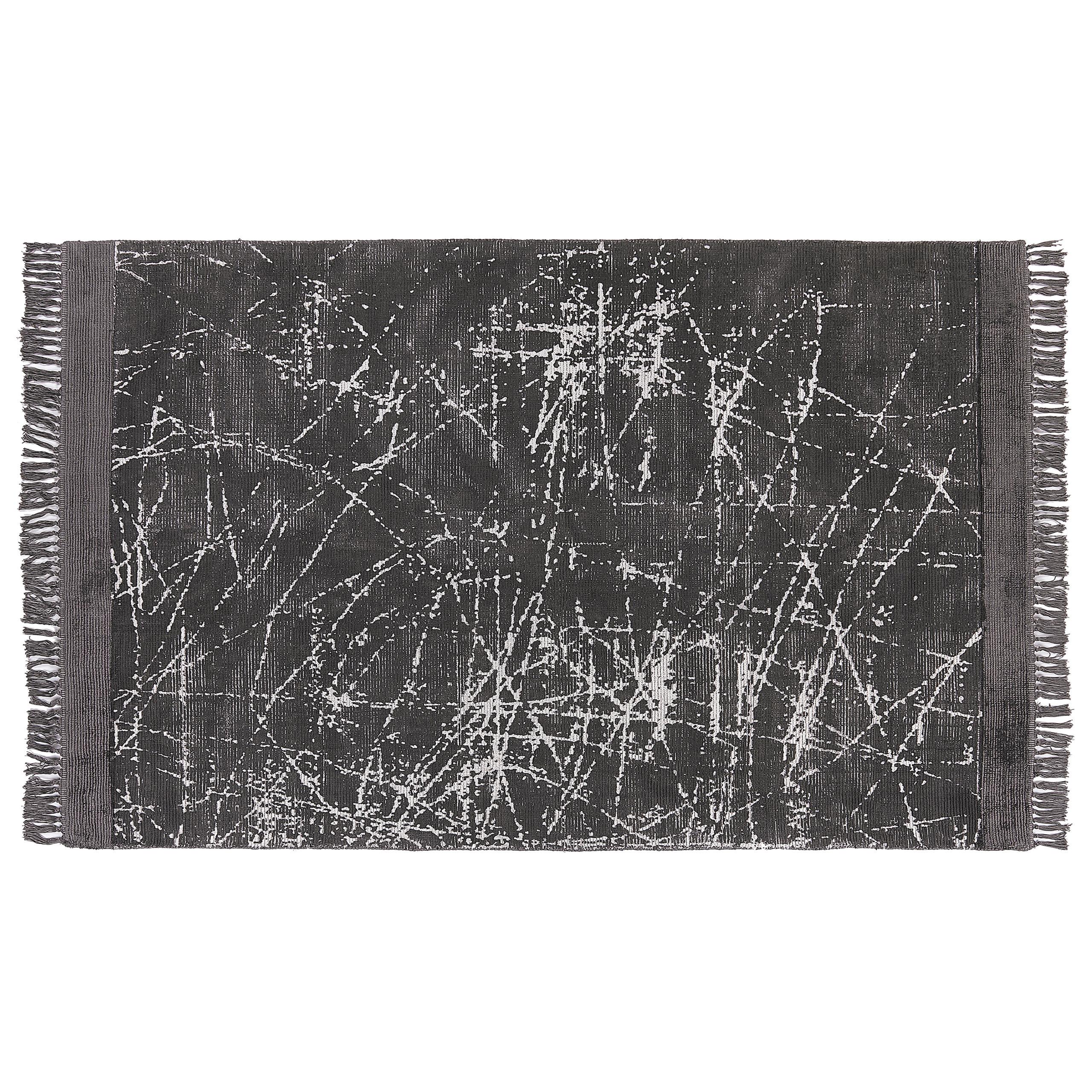 KURZFLOR-TEPPICH Hanli 200/140 cm - Grau, Naturmaterialen (140/200cm) - Beliani