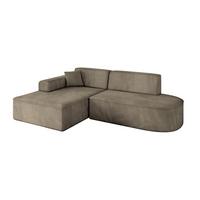 ECKSOFA Ottomane Links IREA-L1-v3 - 234x171x79 cm Braun - Braun, Holzwerkstoff/Textil (234/171cm) - ALTDECOR