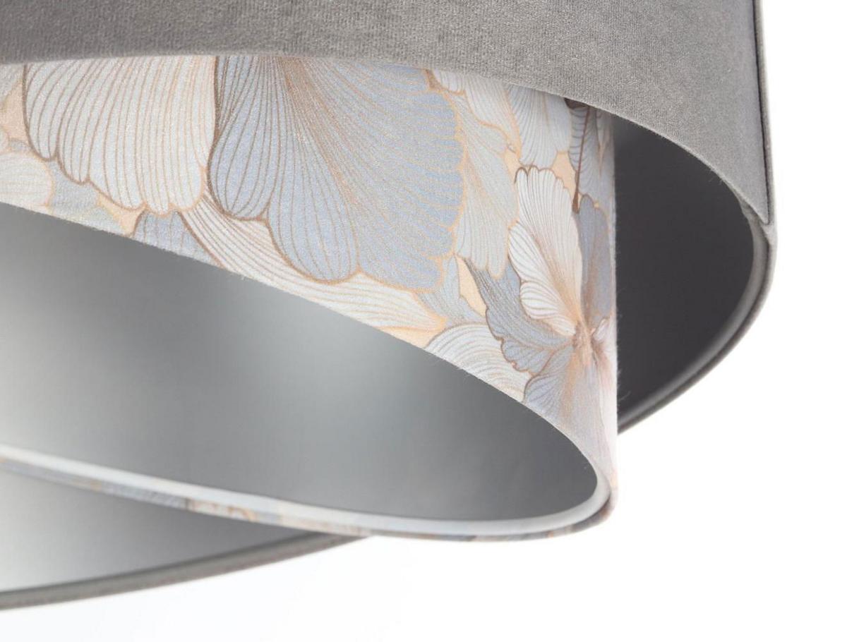HÄNGELEUCHTE Grau 50/23 cm - Silberfarben, Kunststoff (50/1.3/23cm) - ONZENO