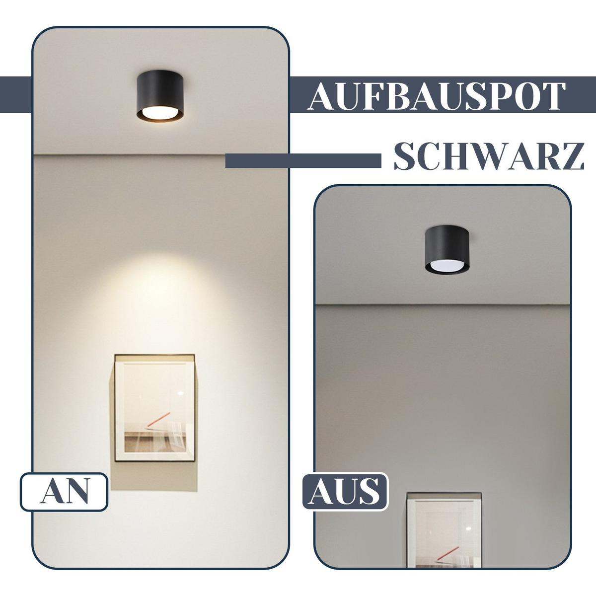 AUFBAULEUCHTE Adelgiso II 10/10/8cm - Schwarz, Metall (10/10/8cm) - Nettlife