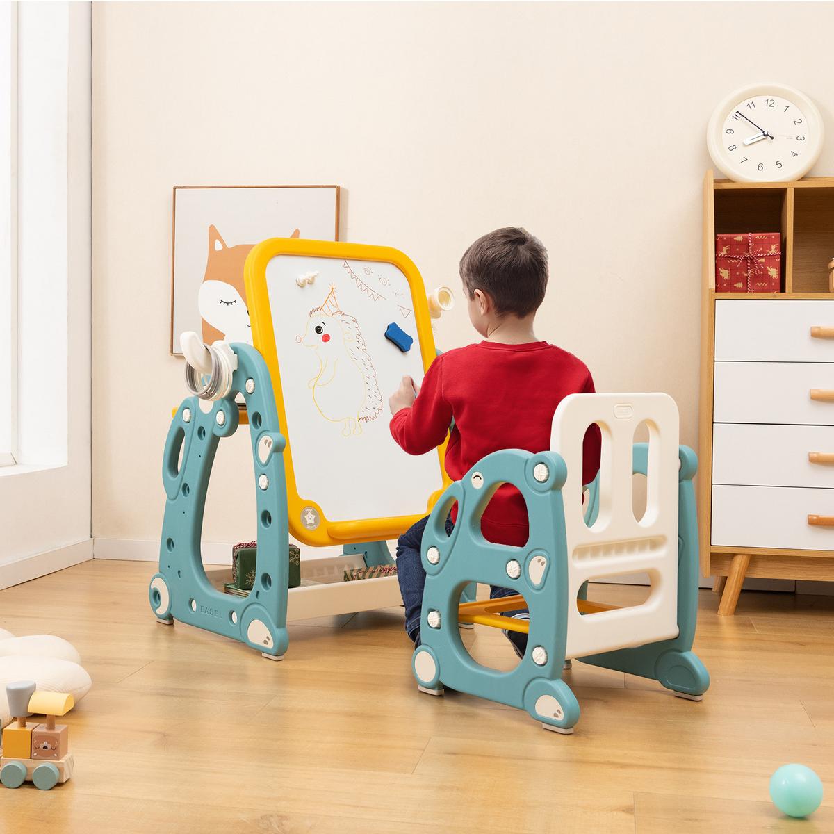 KUNSTSTAFFELEI Blau - Blau, Kunststoff (78/70/55cm) - COSTWAY