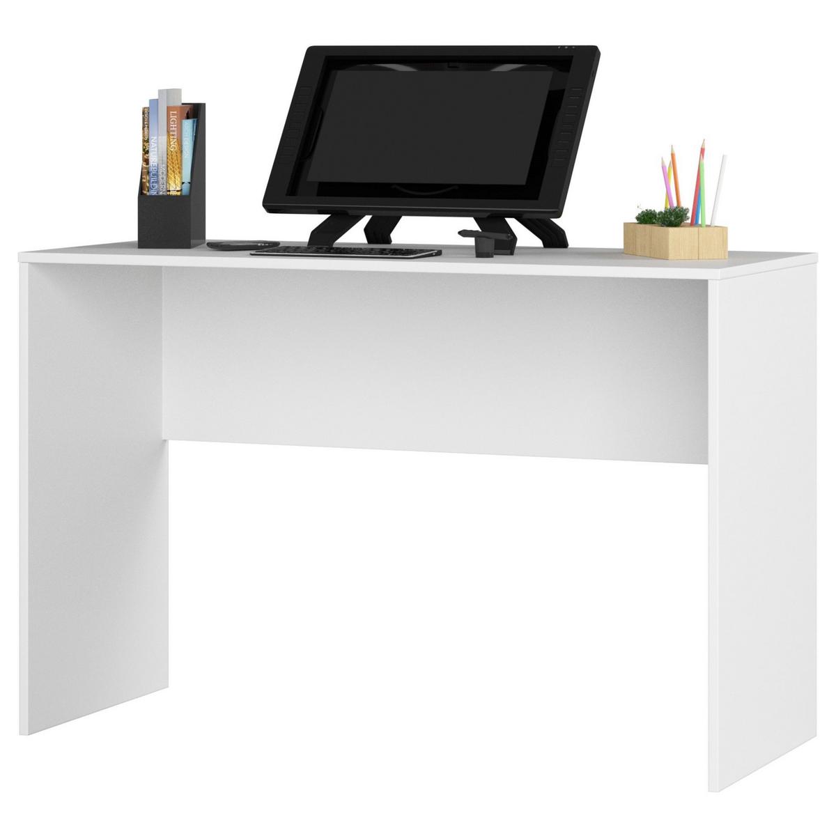 SCHREIBTISCH Weiß 79/120/50 - Weiß, Holzwerkstoff (150/92/79cm) - RAUMHIRSCH FURNITURE