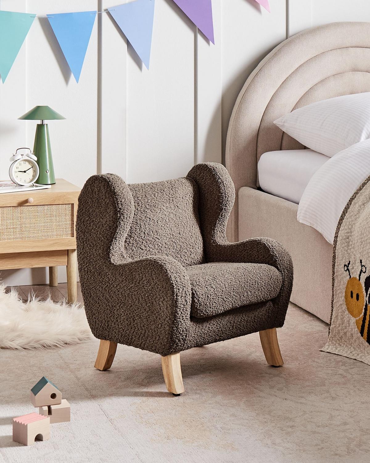 KINDERSESSEL Braun Farum - Braun, Textil (45/55/41cm) - Beliani