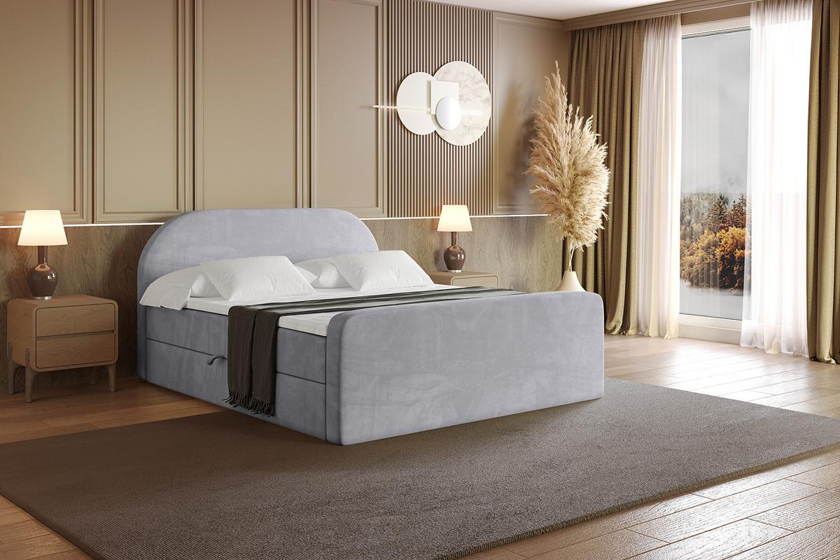 BOXBETT mit Matratze H4 und Lattenrost - NOX-Z - 120x200 - Grau Monolith - Grau, Holzwerkstoff (120/200cm) - ALTDECOR