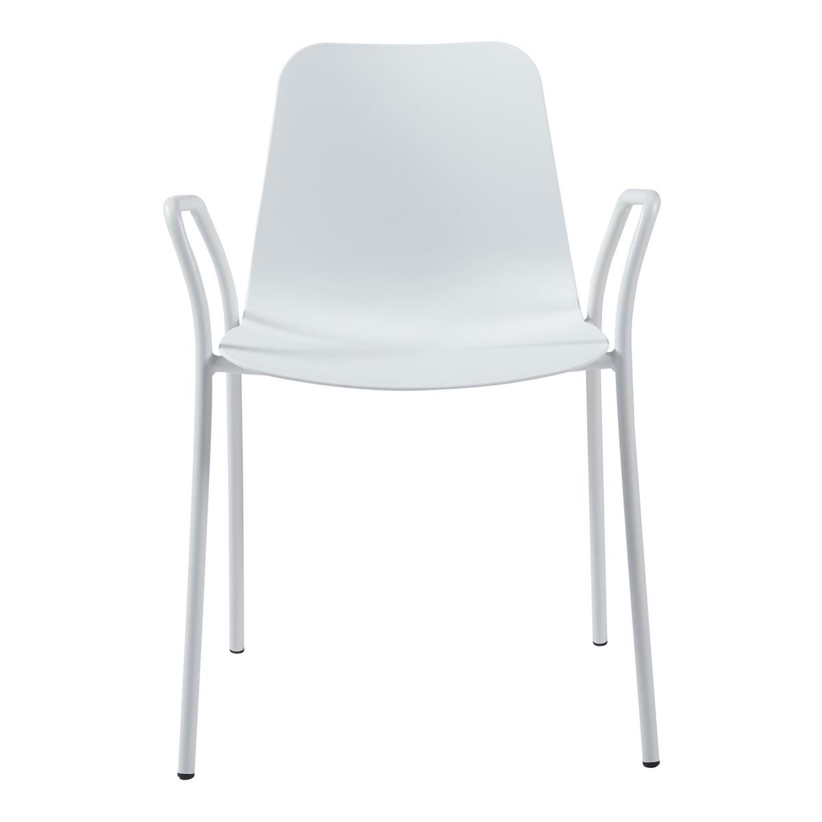 ESSZIMMERSTUHL Kankaanpää - Weiß, Kunststoff/Metall (57.5/80/52cm) - [en.casa]