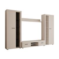 WOHNWAND Rumba XL - Sandfarben, Holzwerkstoff (300/190/40cm) - MIRJAN24