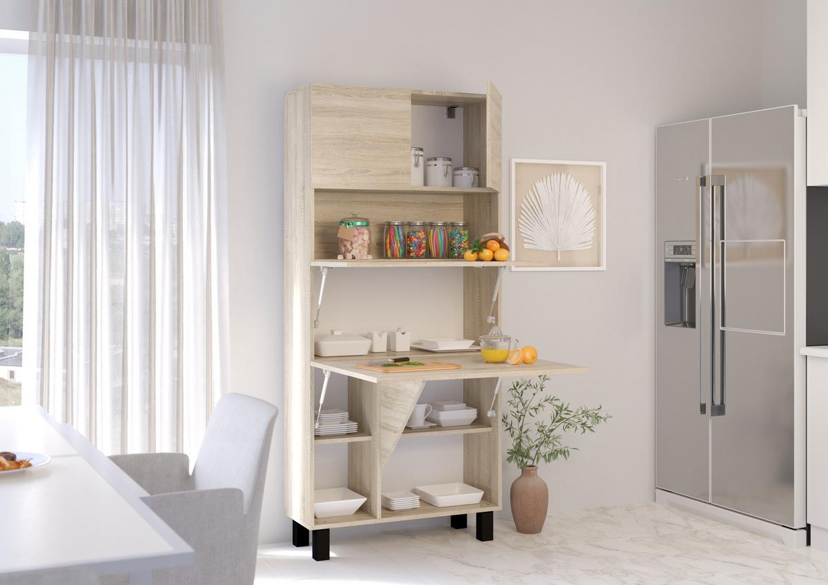 SCHREIBTISCH Sonoma Eiche 80/175/92 - Sonoma Eiche, Holzwerkstoff (90/50/175cm) - RAUMHIRSCH FURNITURE
