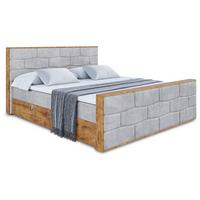 BOXBETT mit Matratze H3 und Lattenrost - LOLLI8-Z - 120x200 - Grau Monolith - Grau, Holzwerkstoff (120/200cm) - ALTDECOR