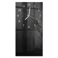 WANDUHR aus Glas 30x60 cm - Platte - Schwarz, Glas (30/60/0.4cm) - TULUP