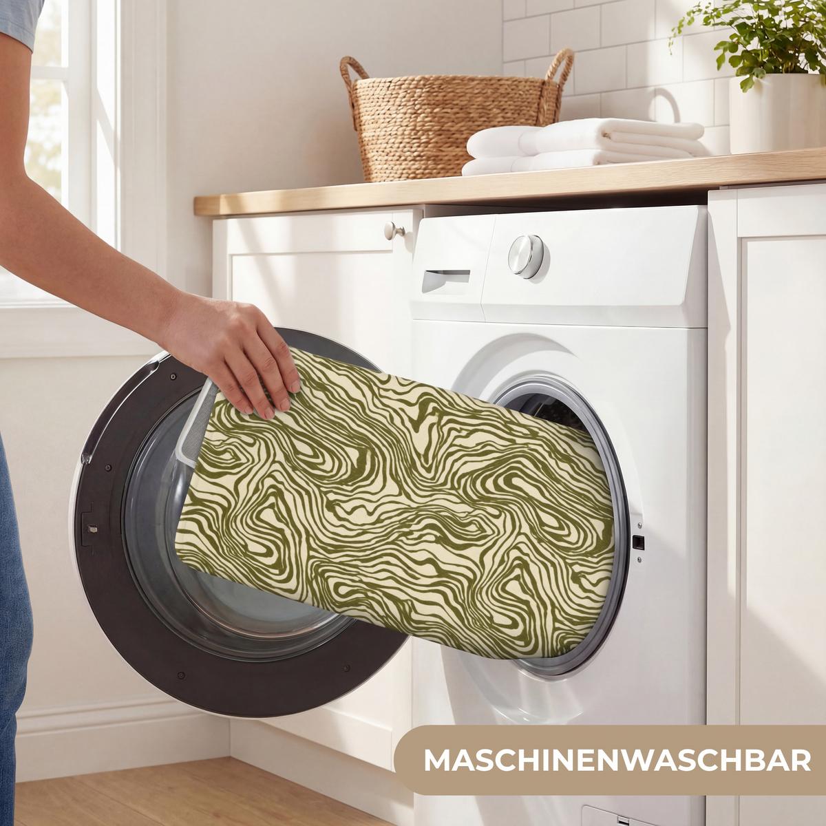 WC-VORLEGER Abstrakt - Marmor - Grün WC Teppich 40x60 cm - Dunkelgrün, Textil (40/1cm) - OnlyWow