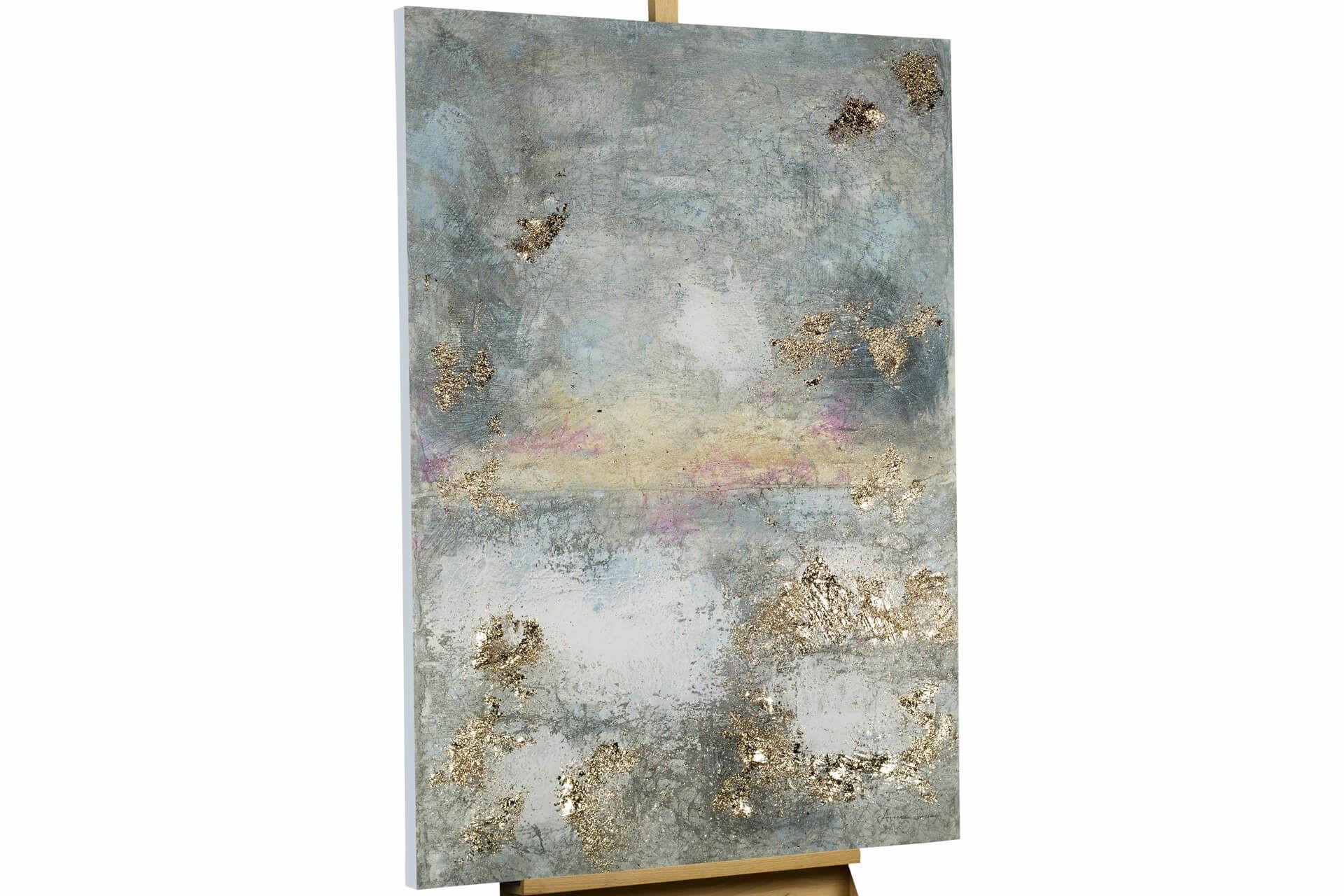 ACRYLBILD HANDGEMALT 80/120 cm - Grau, Holz/Textil (80/120cm) - KUNSTLOFT