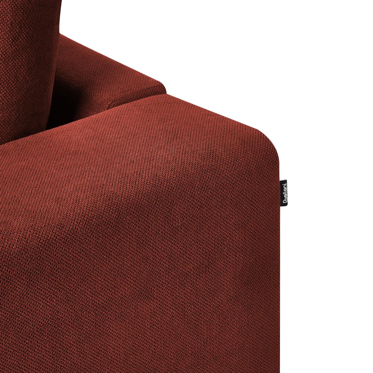 3-SITZER-SOFA Stoff Rot Nivala - Rot, Textil (220/76/84cm) - Beliani