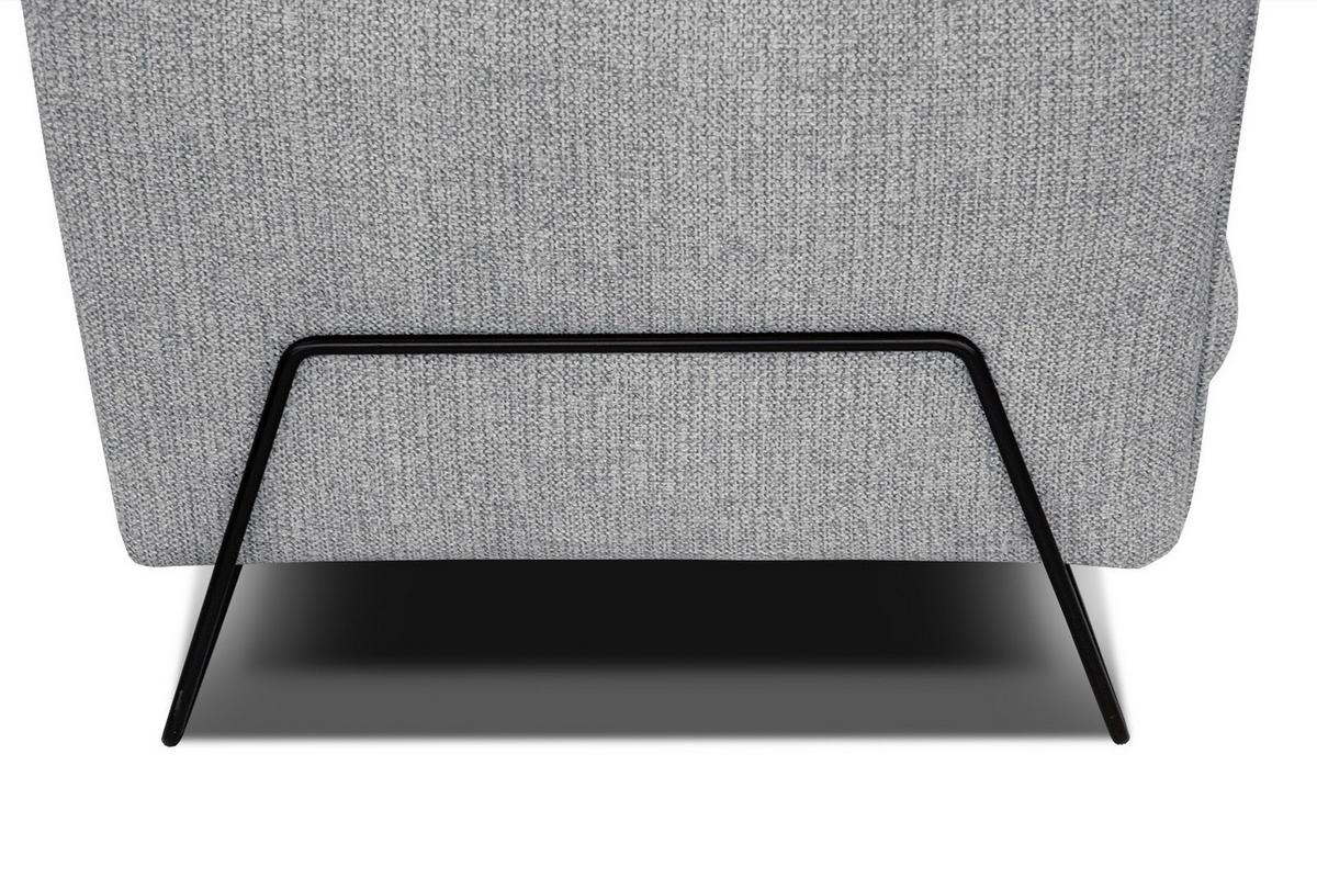 ECKSOFA HOSTEN 4-Sitzer, grau - Schwarz/Grau, Holzwerkstoff/Textil (269/158cm) - Wozimo