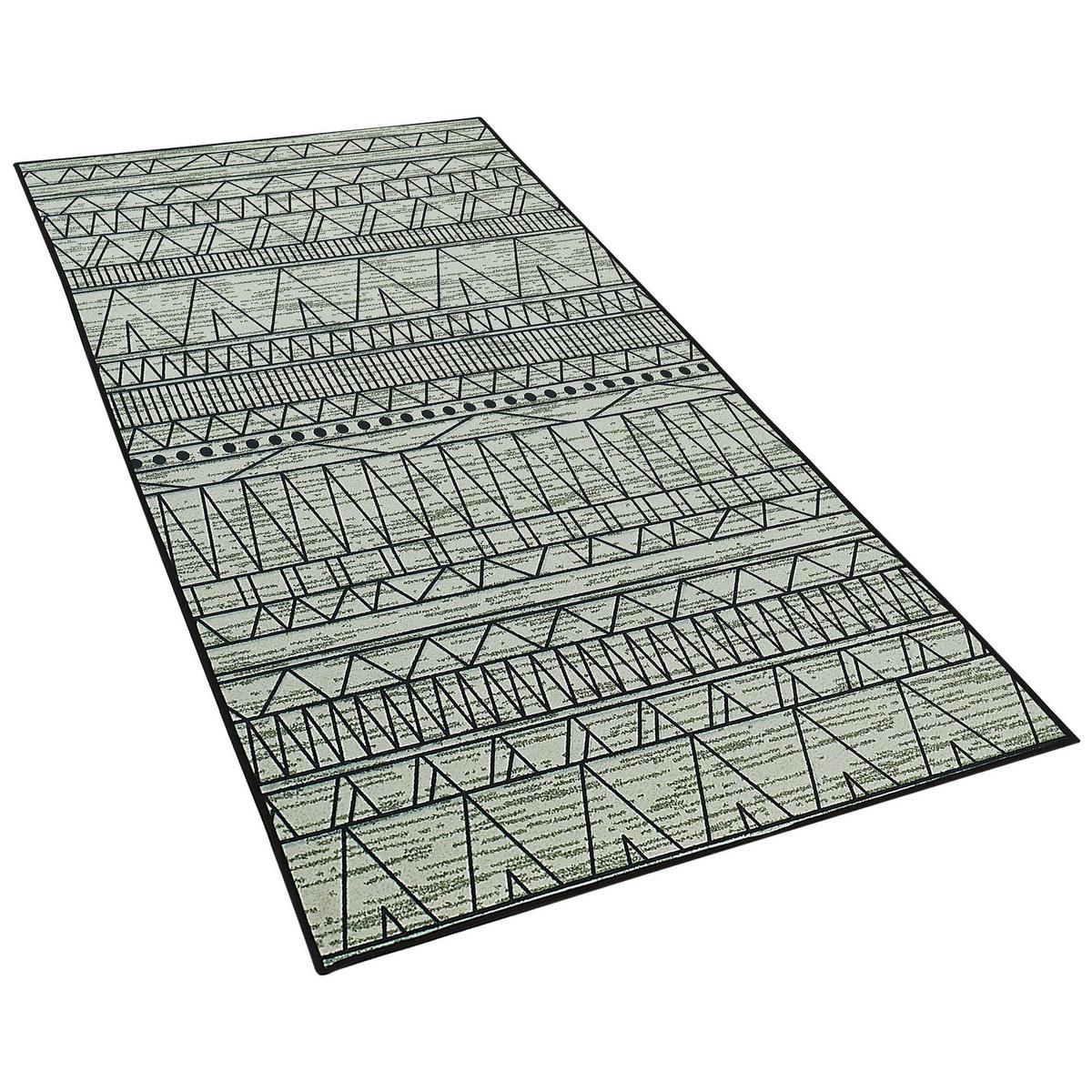 KURZFLOR-TEPPICH Keban 150/80 cm - Schwarz, Kunststoff (80/150cm) - Beliani