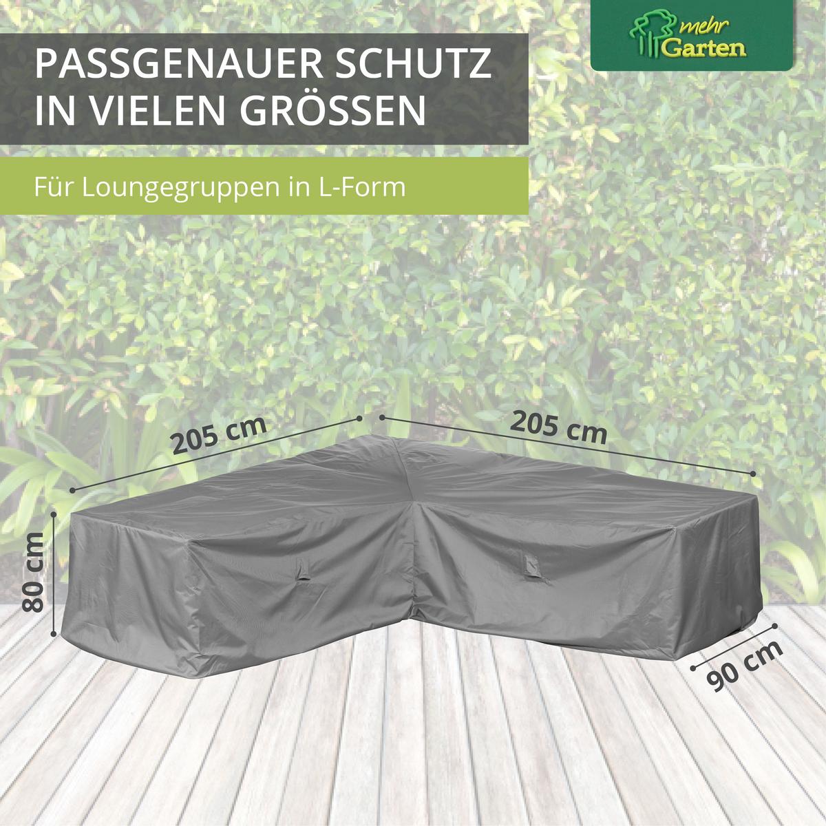 SCHUTZHÜLLE für Loungegruppe L-Form SHP-20060 - Grau, Kunststoff (237/80/237cm) - mehr Garten