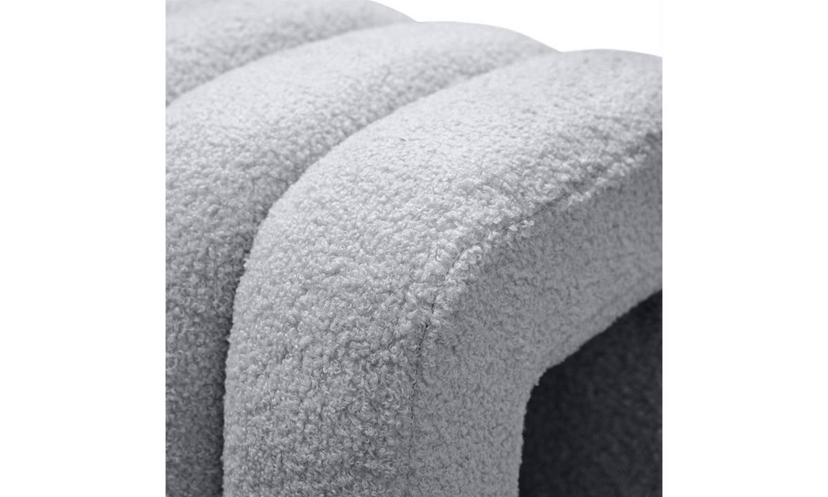 HOCKER RIBA 50/38/43 cm Grau - Grau, Textil (50/43/38cm) - Lookway