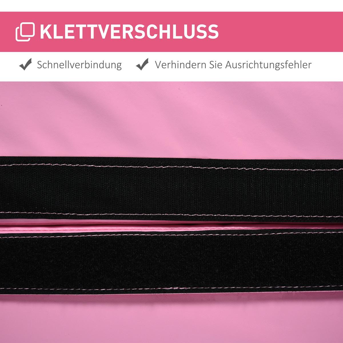 TANZSTANGENMATTE, Ø 150cm Stangentanz Schutzmatte, 5 cm dick Pole Dance Matte - Rosa, Kunststoff (150/150cm) - HOMCOM