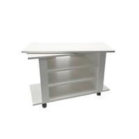 FERNSEHTISCH SEGRE, Spanplatte, mit Ablagen, Weiß, 78 x 38 x 51 cm - Weiß, Holzwerkstoff (78/51/38cm) - KADIMA DESIGN