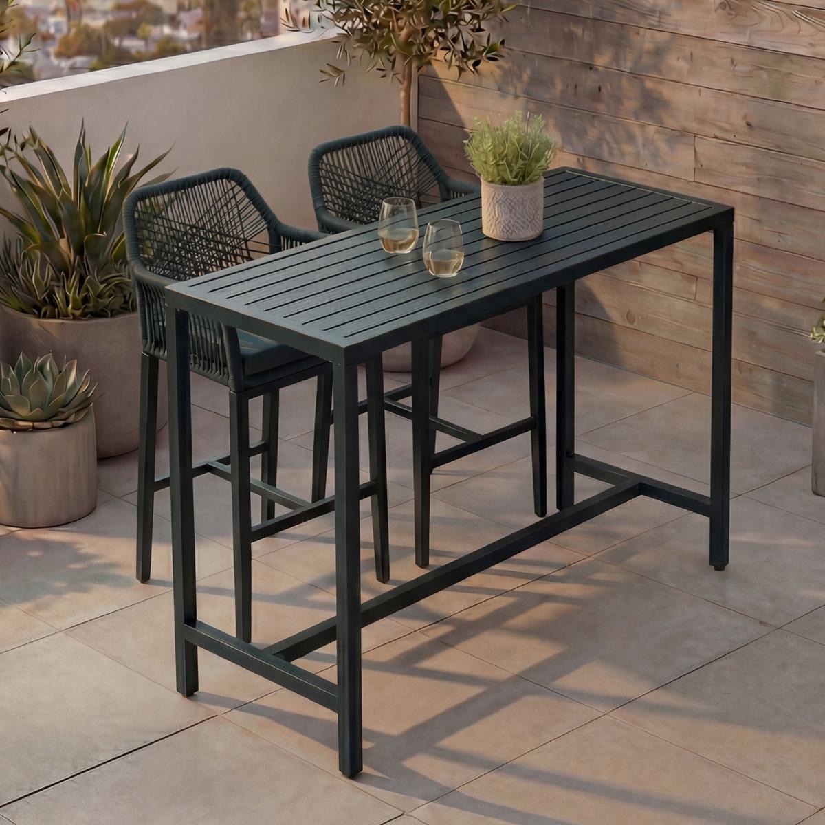 STEHTISCH eckig Green - Grün, Metall (65/130/105cm) - MCW