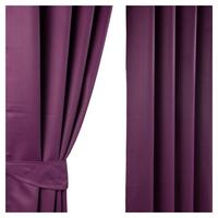 VERDUNKELUNGSVORHÄNGE Fischgrät mit Thermo-Funktion, Ösen 228/137 cm - Aubergine, Textil (228/137cm) - Homescapes
