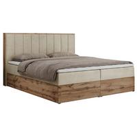 BOXBETT BELLISSIMO 200/200 Beige Velvet - H3 - Beige, Holz/Textil (200/200cm) - MKS