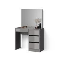 SCHMINKTISCH Imola Grau 90 cm mit Spiegel - Grau, Holzwerkstoff (90/75/40cm) - Livinity®