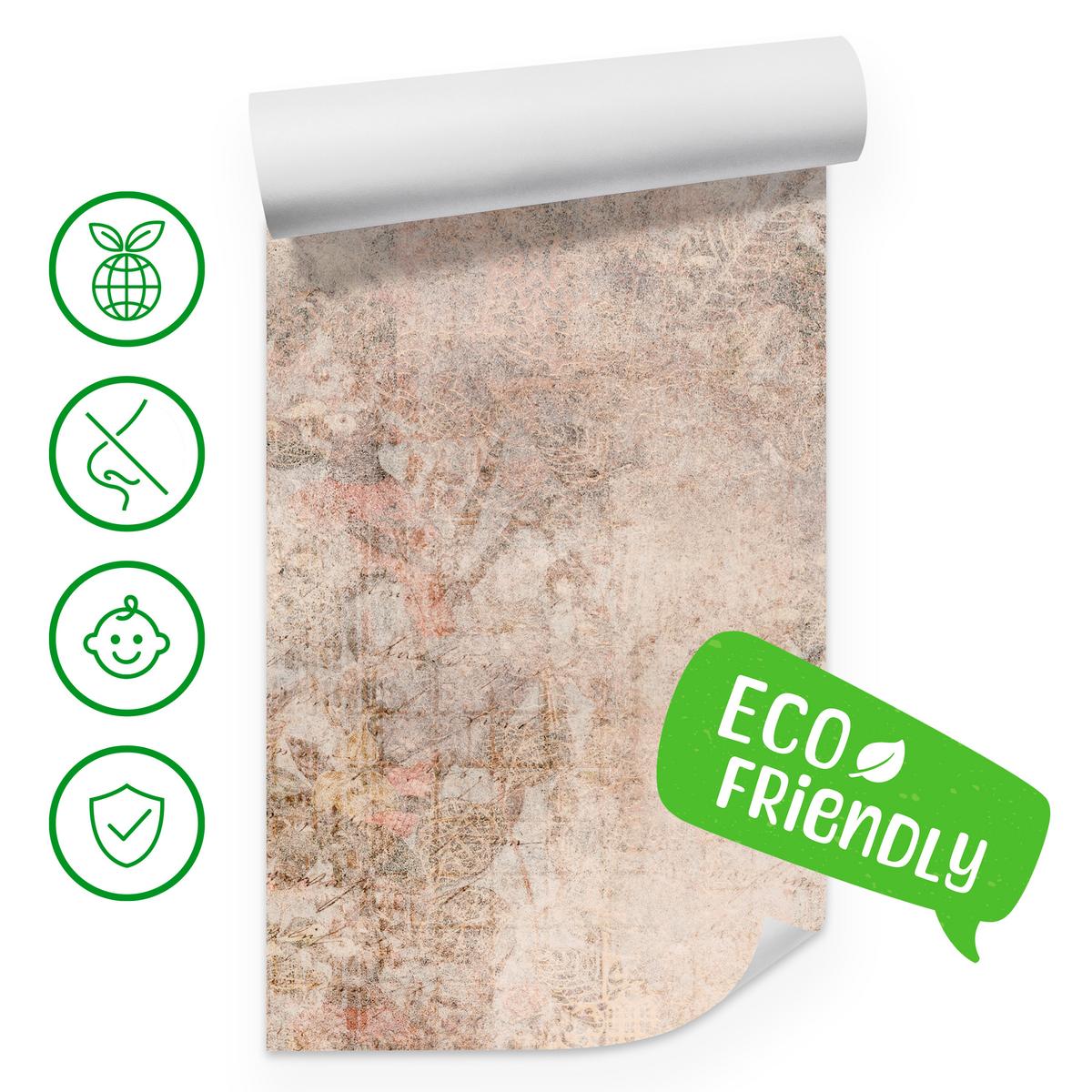 FOTOTAPETE Abstraktion Mosaik Ornamenten Beton 250x175 - Beige/Braun, Papier (250/175cm) - Muralo
