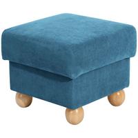 HOCKER Kasha Bezug Veloursstoff Buche natur / petrol - Buchefarben/Petrol, Kunststoff (54/48/54cm) - 58aufmkessel